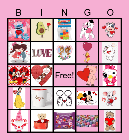 Be My Valentine Bingo Card