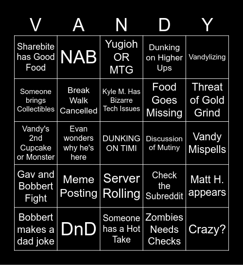 The CodM Bingo Card Bingo Card