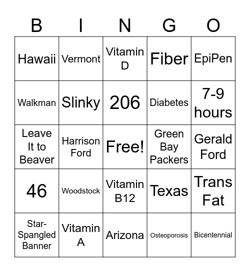 Bingo Card