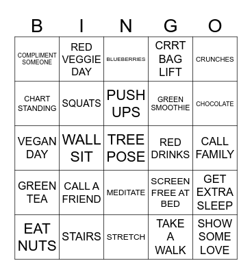 FEBRUARY HEART HEALTHY Bingo Card