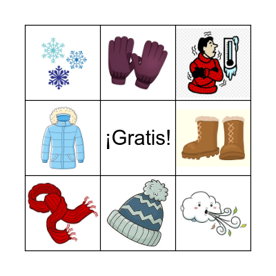 El invierno Bingo Card