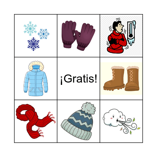 El invierno Bingo Card