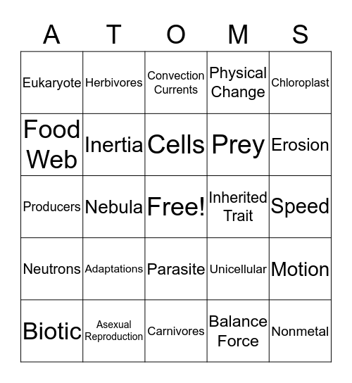 Supernova Day Bingo 2 Bingo Card