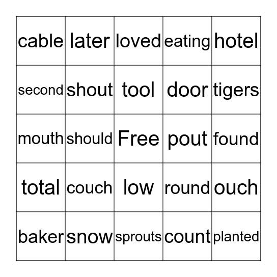 Mole and the Baby Bird Bingo Card