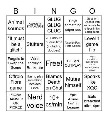 Potent213 Stream Bingo Card