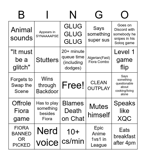 Potent213 Stream Bingo Card