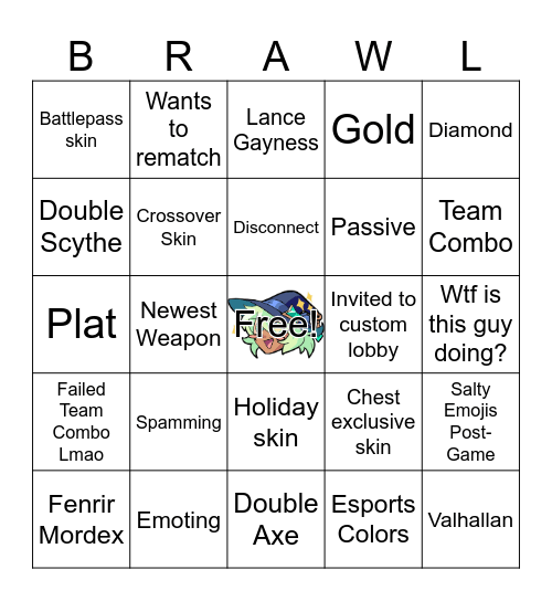 Brawlhalla Bingo Card