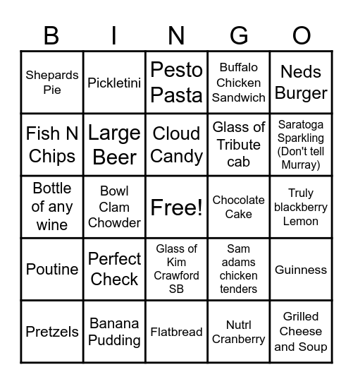 Neds Bingo Card