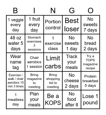 TOPS 1583 Feb 3 BINGO Card