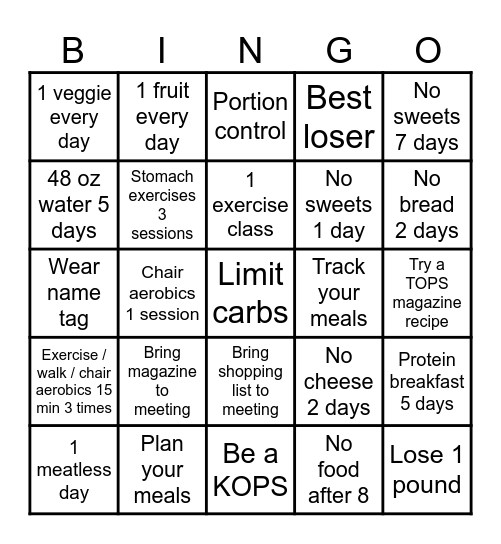 TOPS 1583 Feb 3 BINGO Card