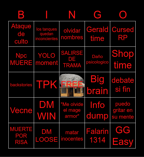TEST BINGO Card