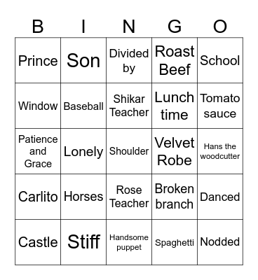 DSB2 Bingo Card