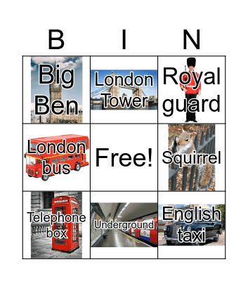 LONDON BINGO Card