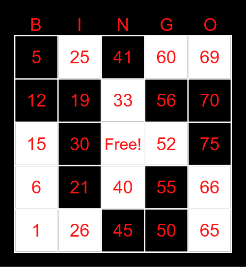 GRIND OR DIE Bingo Card