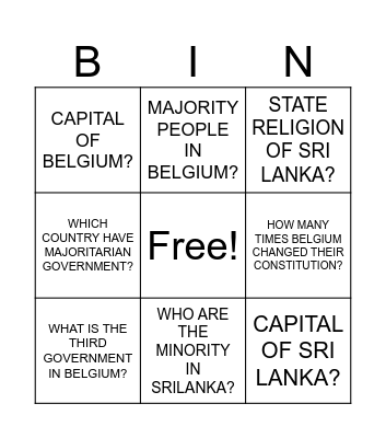 POWER SHARING Bingo Card