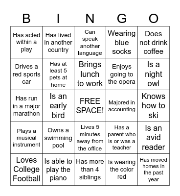 Willow Bridge Mingle Bingo Card