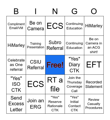 2024 Claim Kick-off Bingo Card