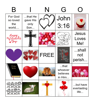 Jesus Loves Me Bingo Card