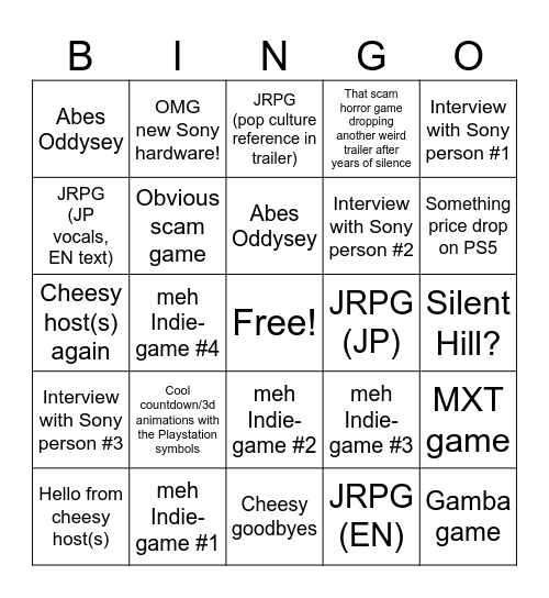 FLOTTE VOLK STATE OF PLAY BINGO Card