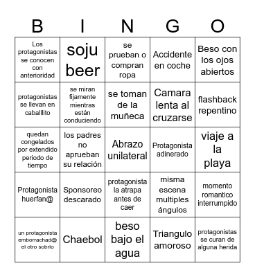 K-DRAMA CLICHES Bingo Card