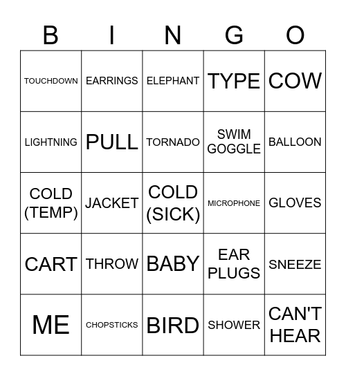 ICONIC SIGNS Bingo Card