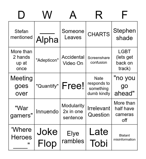 BINGO Card