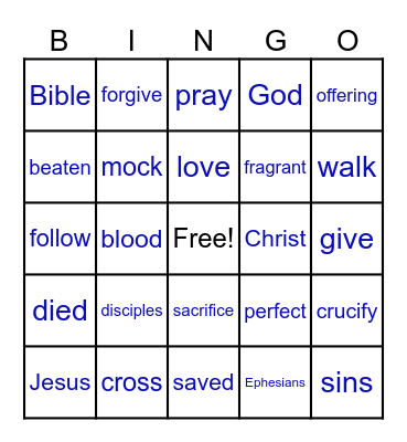 JESUS SACRIFICES Bingo Card