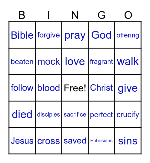 JESUS SACRIFICES Bingo Card
