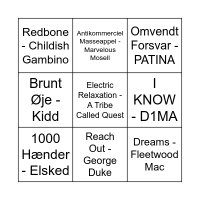Musik-bingo Card