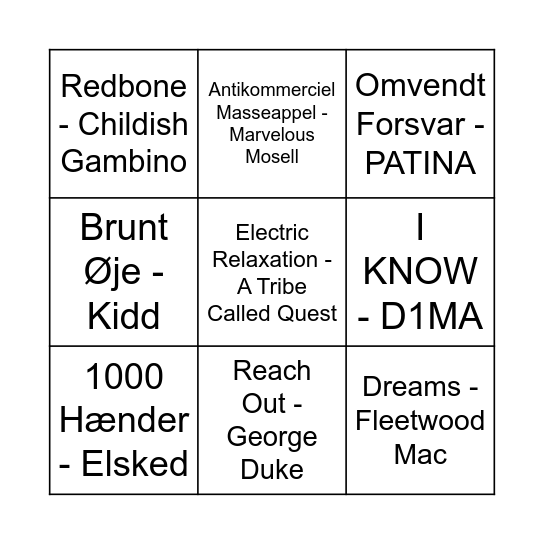 Musik-bingo Card