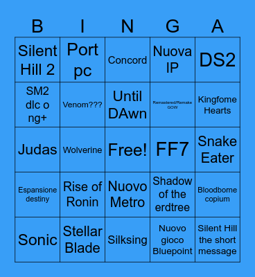 STATE OF PLAY BINGO Card