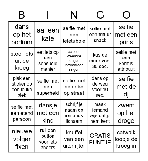 CV Nooit Compleet 2024 Bingo Card