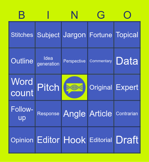 Comm Convo: Op-Ed Edge Bingo Card