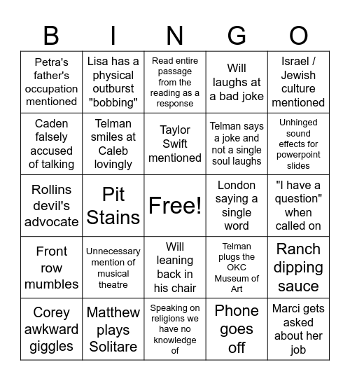 Contracts Bingo Card