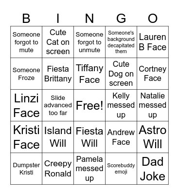 QA-Mazing Sync Bingo Card