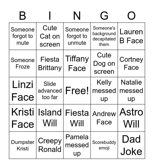 QA-Mazing Sync Bingo Card