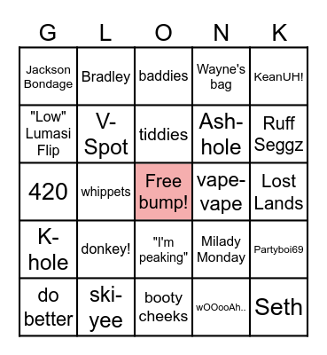 Mountain Weekend 2024 Bingo Card