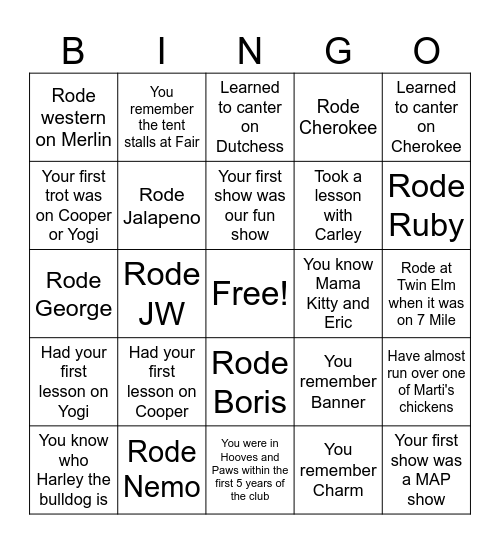 Twin Elm OG Bingo Card