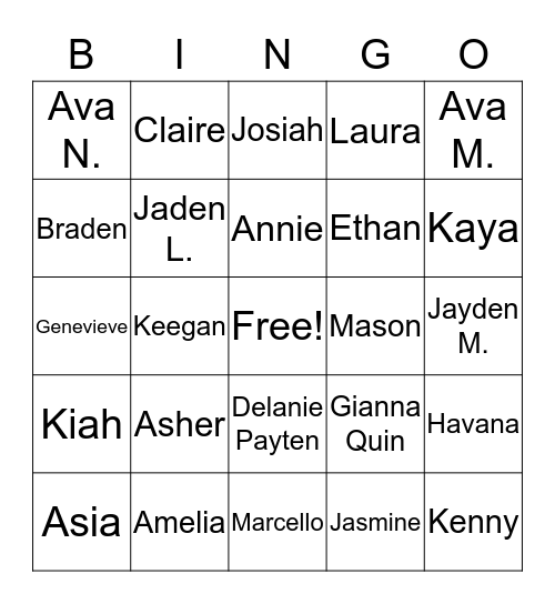 Here We Are! Bingo Card