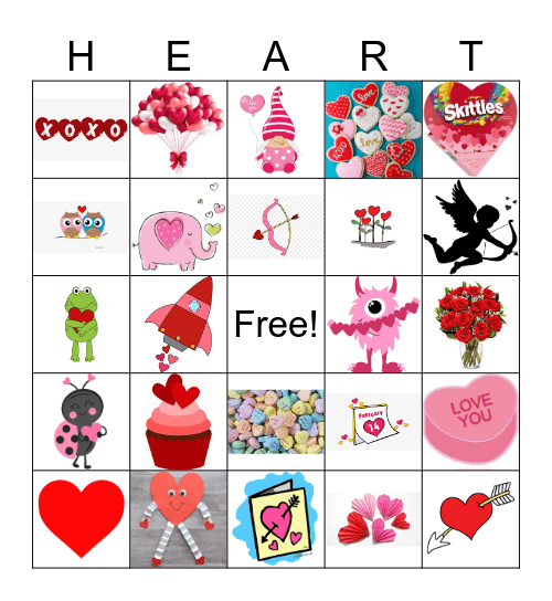 Valentines Day Bingo Card