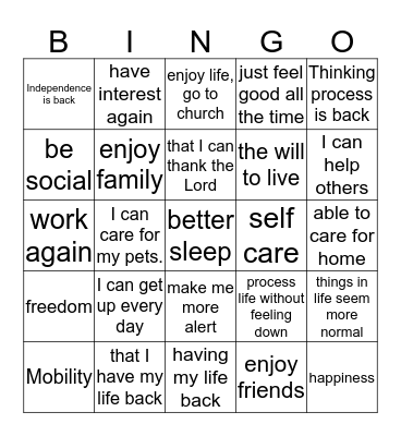 A Bingo Card