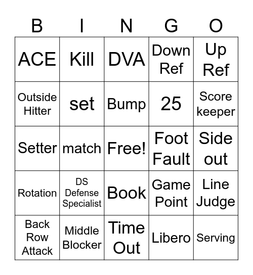 DVA 12U White Bingo Card