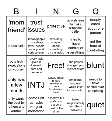 raiel kinnie bingo Card