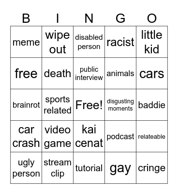 ig reels bingo Card
