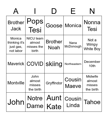 McDonough Bingough Bingo Card