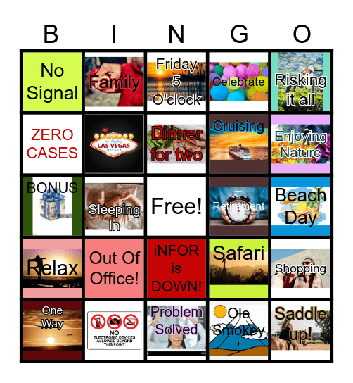 "Day Dream" Bingo Card