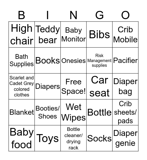 Baby Boss Bingo Card