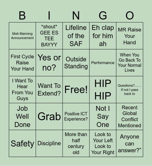 CO Bingo Card