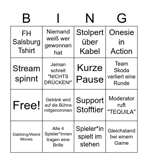 Cute Cat Bingo Card