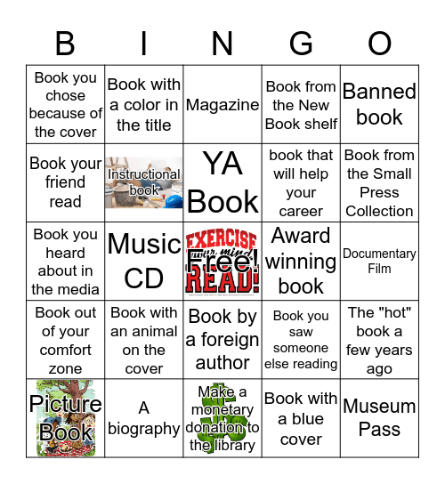 Exercise Your Mind, READ! Bingo Card